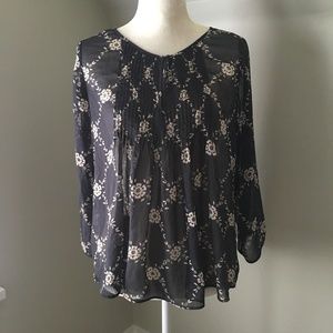 Old Navy Women's blouse sz M Plum/Gray